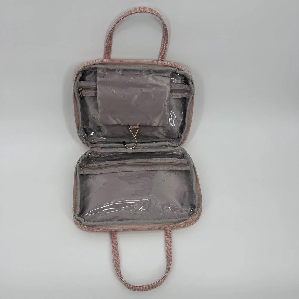 Vince Camuto Pink Cosmetic Hanging Toiletry Bag Travel Organizer Case